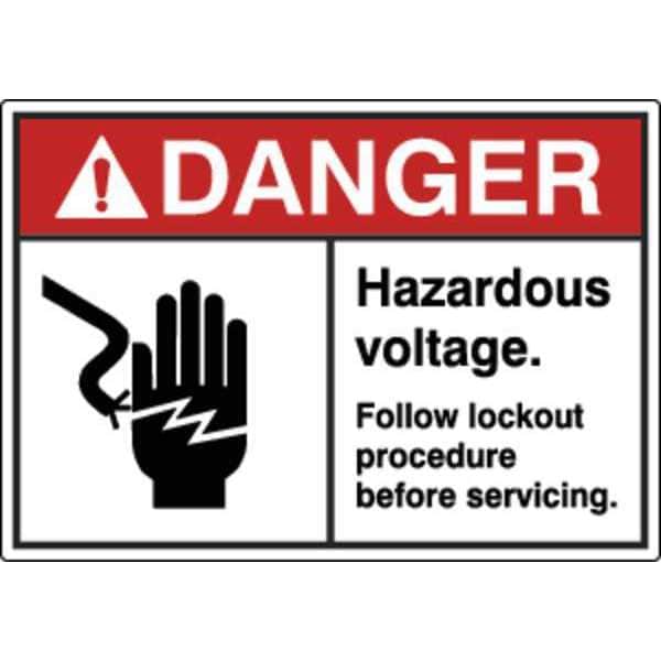 Zoro Select Label, Electrical Hazard, 3-1/2 in. H, PK5, HWL-535-704-5PK - HWL-535-704-5PK