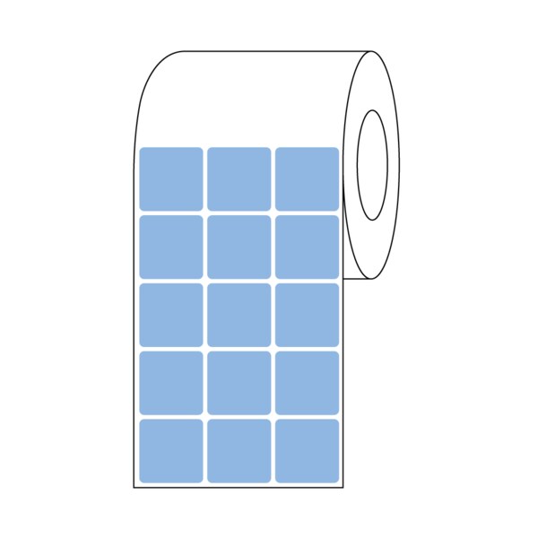 Nevs Xylene Resistant Slide Label, 15/16" x 15/16", 3 Across Blue - CB-SL-TTP-3-B