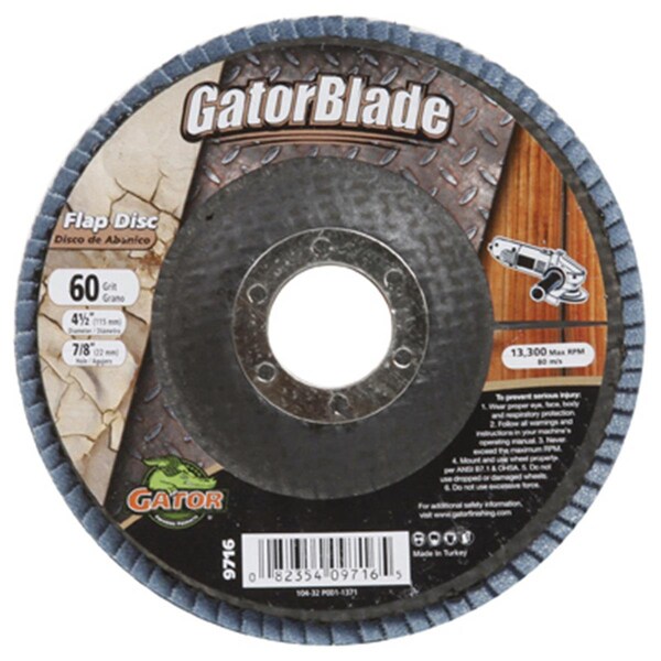 Gator Finishing 9716-1 4.5 in. 60 Grit Flap Disc - 198171