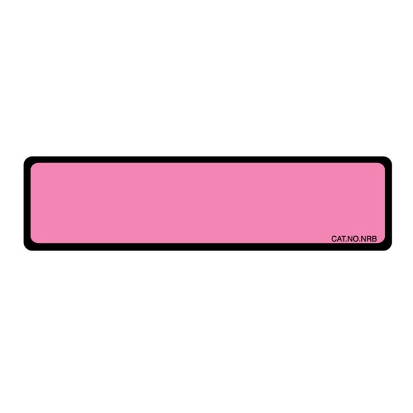 Nevs Blank Chart Labels 1-3/8" x 5-3/8" Rose w/Black - NRB-ROSE