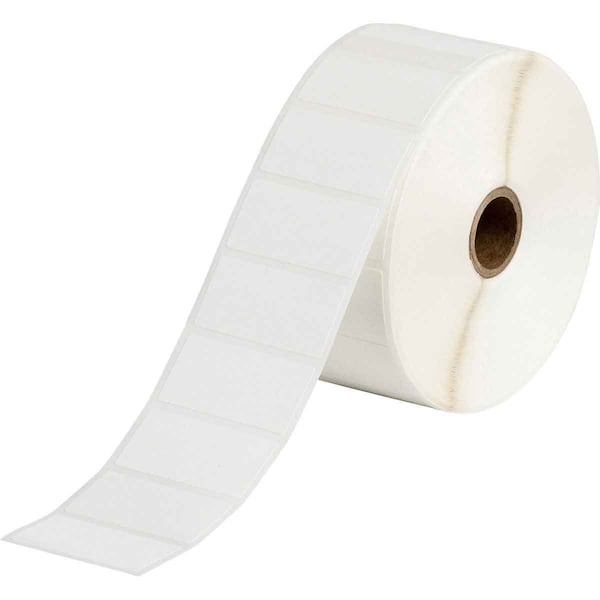 Brady Repositionable Vinyl Cloth Wire and Cable Labels 1 in H x 2 in W White 1500/RL, 1500PK - THT-17-498-1.5-SC