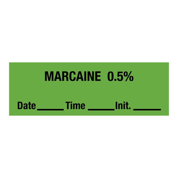 Nevs Marcaine 0.5%_mg/ml DTI 1/2 x 500 Green w/Black - SANT-322