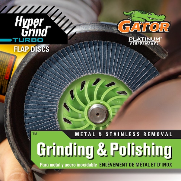 Gator Finishing 5 in. X 5/8-11 in. Sanding Flap Disc, 40 Grit - 391119
