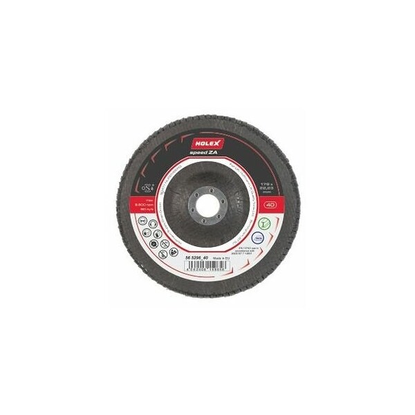 Holex Speed ZA Flap Disc, Dia: 178 mm, Grit: 60 - 565296 60