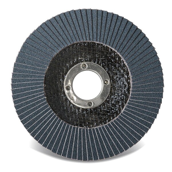 Cgw Abrasives Contaminant-Free Economy XL Coated Abrasive Flap Disc, 7 in Dia, 40 Grit, Medium Grade, Zirconia Alu - 42012