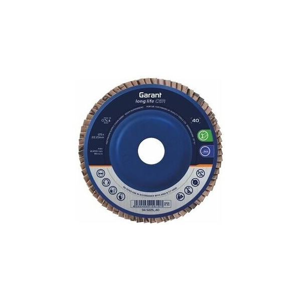Garant Ceramic Flap Disc, Dia: 125 mm, Grit: 80 - 565225 80