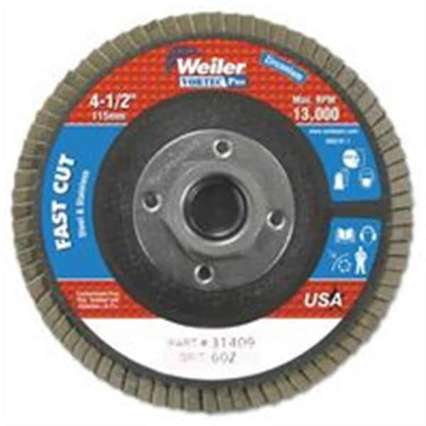 Light House Beauty 4.5 in. Vortec Pro Abrasive Flap Disc, Flat - LI3688995