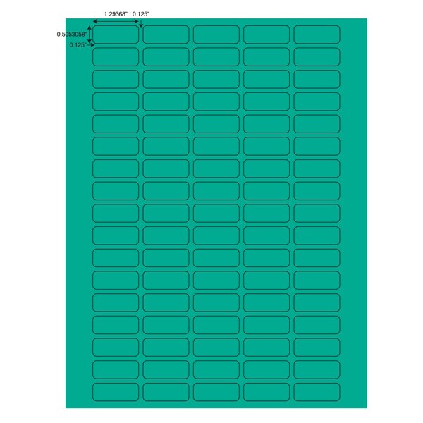 Globe Scientific Label Sheets, Cryo, 33x13mm, for 1.5-2mL Tubes, Assorted Colors, 2125PK - LCS-33X13RW