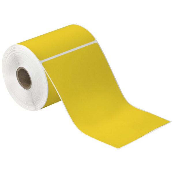 Tape Logic 4 x 6 1/2in Yellow Desktop Direct Thermal Label, 12PK - THD351