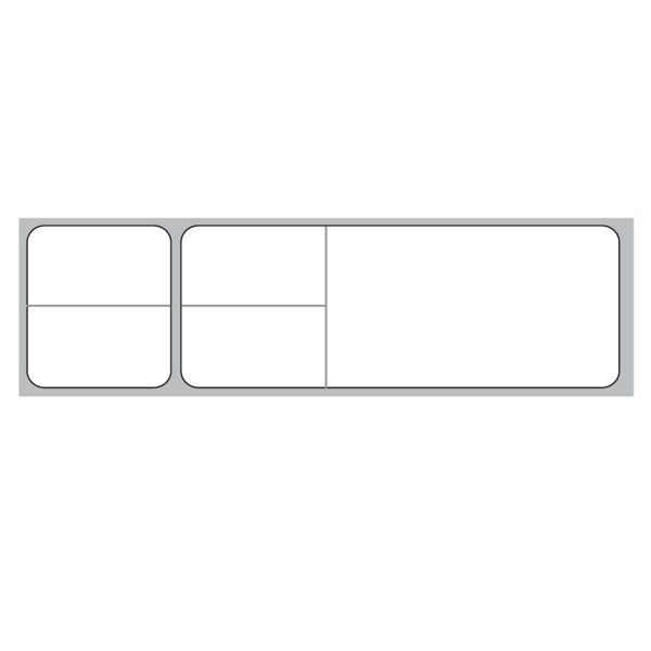 Nevs Misys/Sunquest - Multi Set Label (MSL) - Knife-Cut 1 3/16" x 4 3/32" - CB-SUN-7K