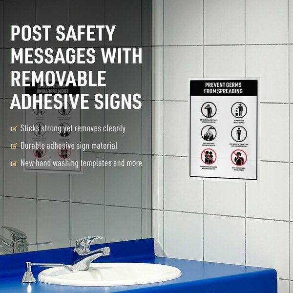 Avery Safety Sign, 9-7/16" W x 3-1/8", PK15 - 7278261515