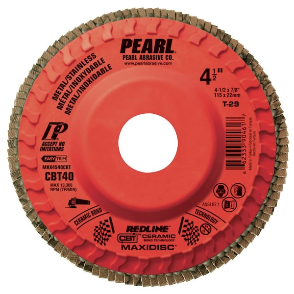 Pearl Redline CBT Maxidisc Trimmable 4-1/2 x 7/8 CBT40 T-29 - MAX4540CBT
