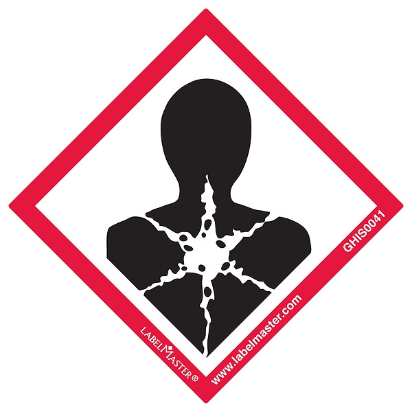 Labelmaster GHS Health Hazard Label, 2inx2in, Paper, 50 - GHIS0041