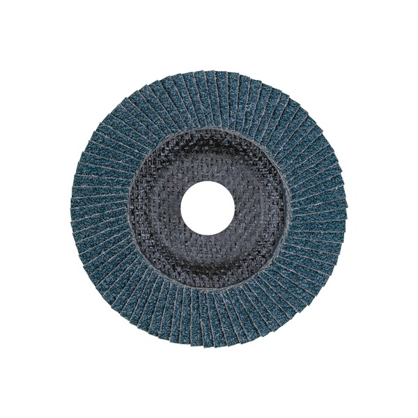 Pferd 5" x 5/8-11 Thd. POLIFAN Flap Disc - Z PSF EXTRA STEELOX, Zirconia, 36 Grit, Flat - 60492