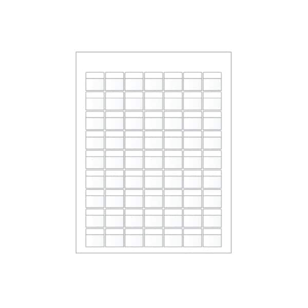 Ziptape Laser Printer Label Sheet Sticker Paper - 1" W x 0.34" H , 630PK - ZT-LSL-76-602-10