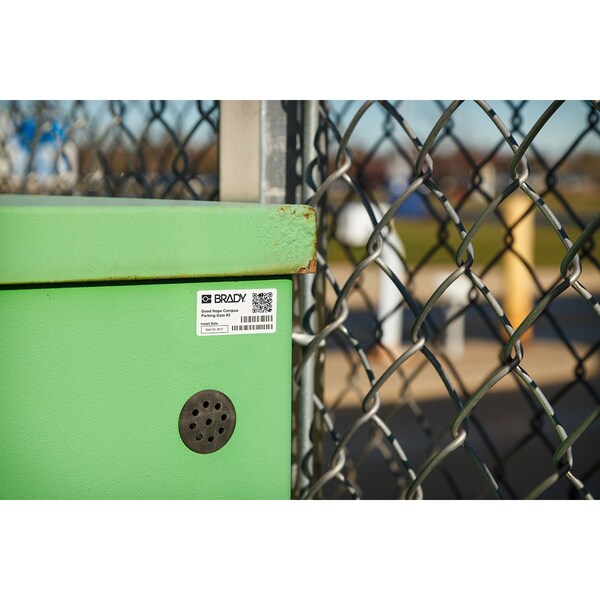 Brady Weather Resistant Polyester Outdoor Labels 0.5 in H x 1 in W White 10000/RL - THT-5-8591-10-WT