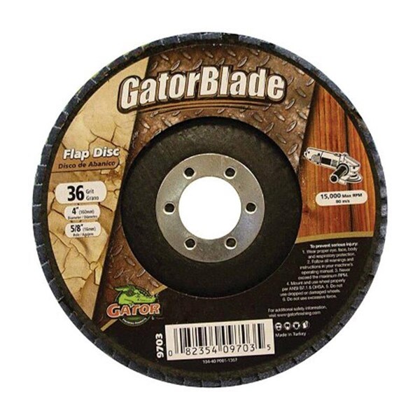 Gator Grit 9703 4 x 0.63 in Disc Flap Type 36 Grit - 2463917