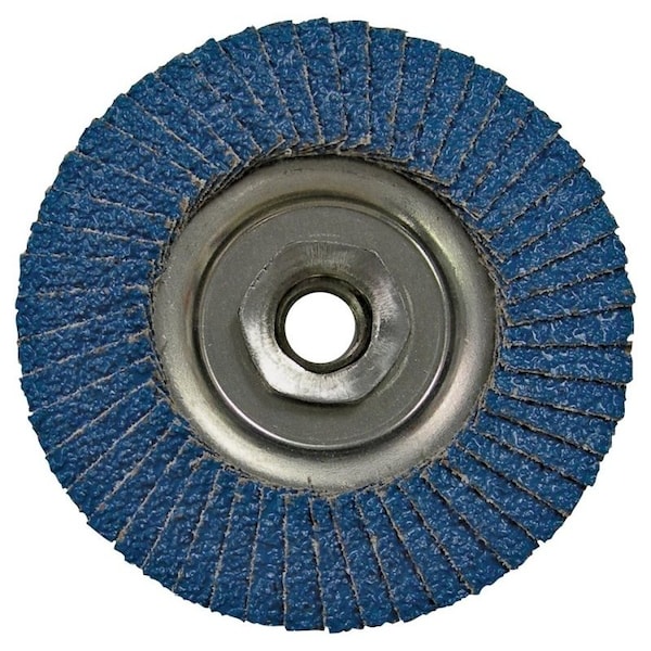 Vortec Pro Flap Disc, 4-1/2 in Dia, 5/8-11 Arbor, Non-Woven, 60 Grit, Medium, Zirconia Aluminum Abrasive - 30829