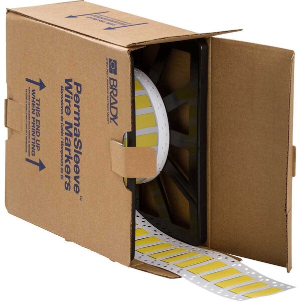 Brady PermaSleeve Wire Marker Polyolefin 0.645 in H x 1 in W YL Roll of 2000 Each - CGS-375-2-YL-2