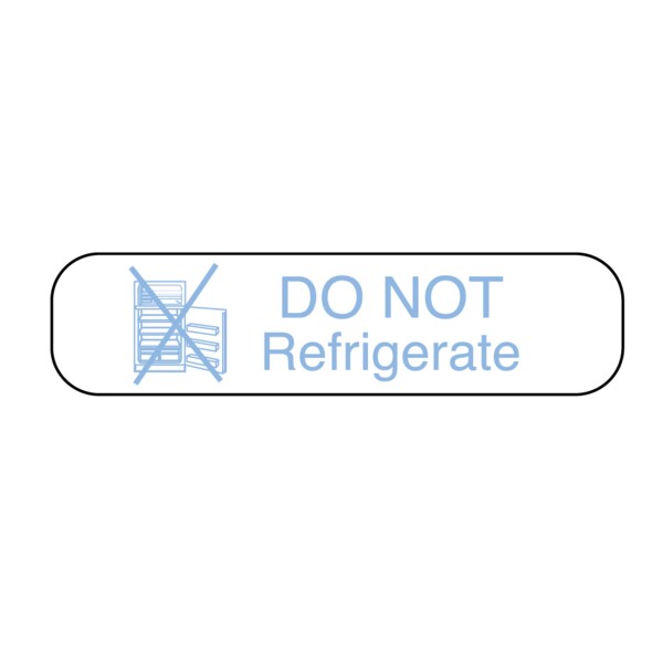 Nevs Label, Do Not Refrigerate 1-1/2" x 3/8" White w/Blue - P-14716