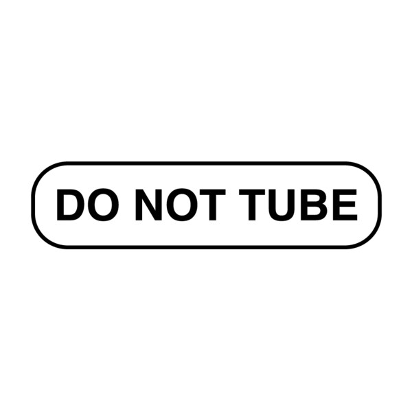 Nevs Label, Do Not Tube 3/8" x 1-1/2" White w/Black - P-12947