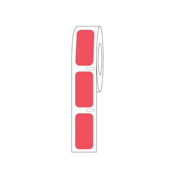 Nevs Direct Thermal Cryo Label 27x13mm for Cryogenic Vials Red Roll Form - LDTC-112-R