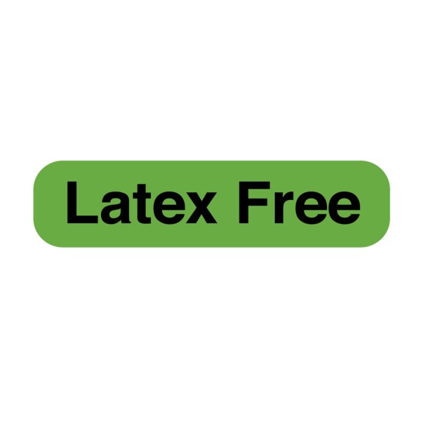 Nevs Label, Latex Free Flr Green w/Black - P-15164