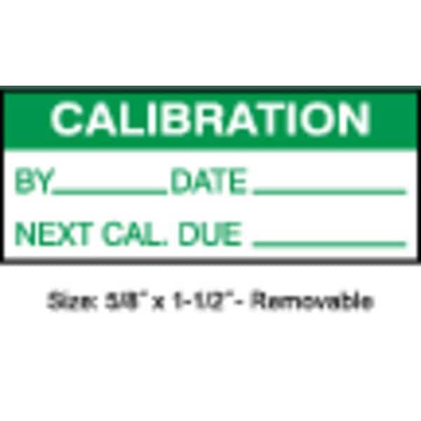 Stranco Calibration Label, ENG, Green/White, PK350, TCR-22134 - TCR-22134