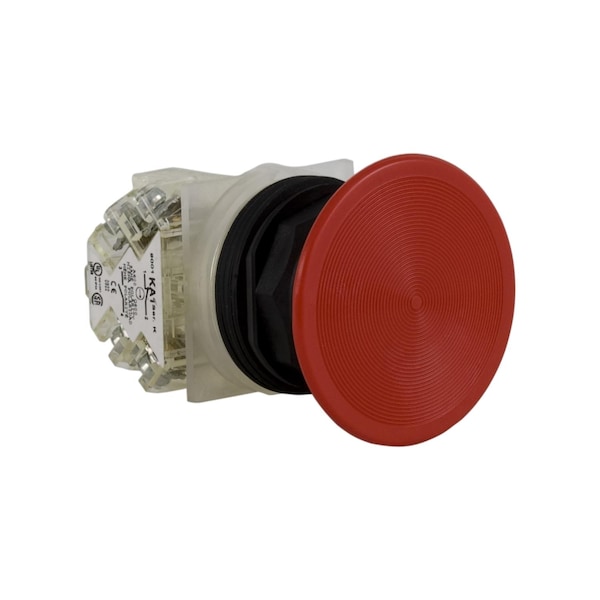 Botón pulsador Square D, Harmony 9001SK, plástico, champiñón de plástico de inserción rápida de 35mm, rojo, retorno por resorte de 30mm, 1 NC - 9001SKR4RH5.
