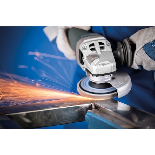 Pferd 5'' x 5/8-11 Thd. POLIFAN Flap Disc - Z PSF TRIM STEELOX, Zirconia, 80 Grit, Flat - 68166