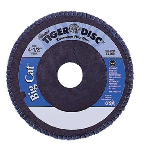 Weiler 4 1-2 Inch Tiger Disc Big Cat Abr Flap Phenolic Bk - 804-50765