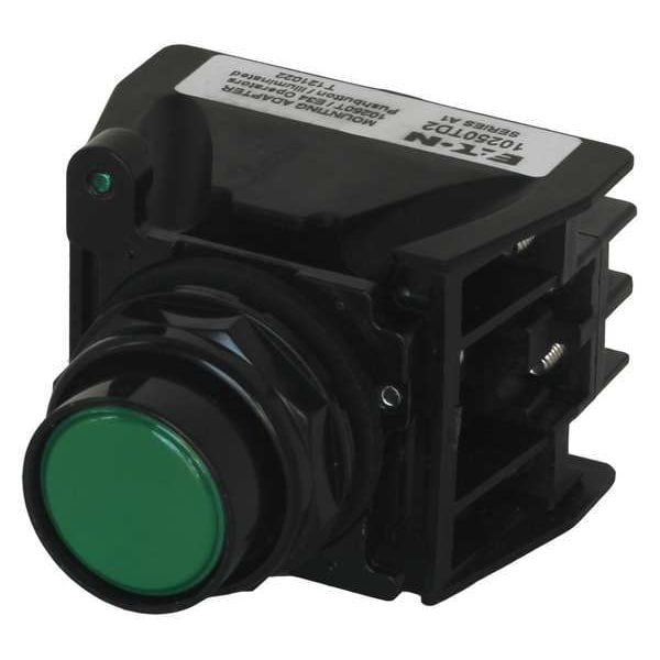 Botón pulsador de ubicación peligrosa de Eaton con contactos, 30 mm, 2 NC, 2 NO, verde - 10250T707G.