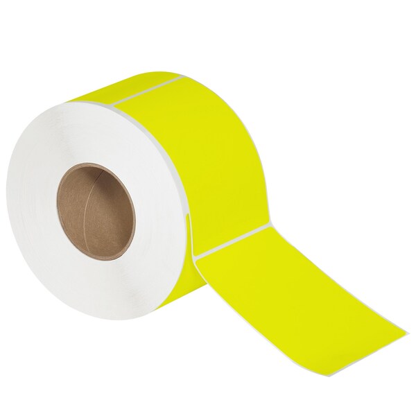 Tape Logic 4 x 6in Fluorescent Yellow Thermal Transfer Labels, 4PK - THL147YW