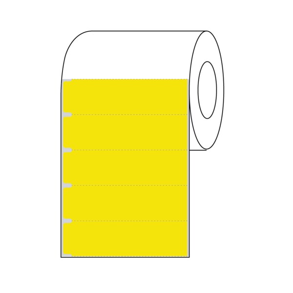 Nevs Intravenous Bag Labels, Thermal Notched, 3" core, 1-1/2" x 4" Yellow - PNOT-154Y