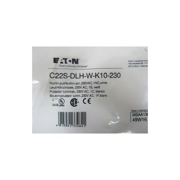 Moeller ILL MOM PB BLK-BZL EXTD WHT 230V 1NO - C22S-DLH-W-K10-230

Moeller ILL MOM PB BLK-BZL EXTD WHT 230V 1NO - C22S-DLH-W-K10-230