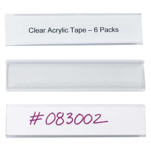 Wire-Rac Wire-Rac Snap-On Label Holders, 6" x 1 5/16", Clear, 25/Case - LH151