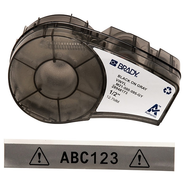 Brady Label Tape Cartridge, Permanent Printer - M21-500-595-GY