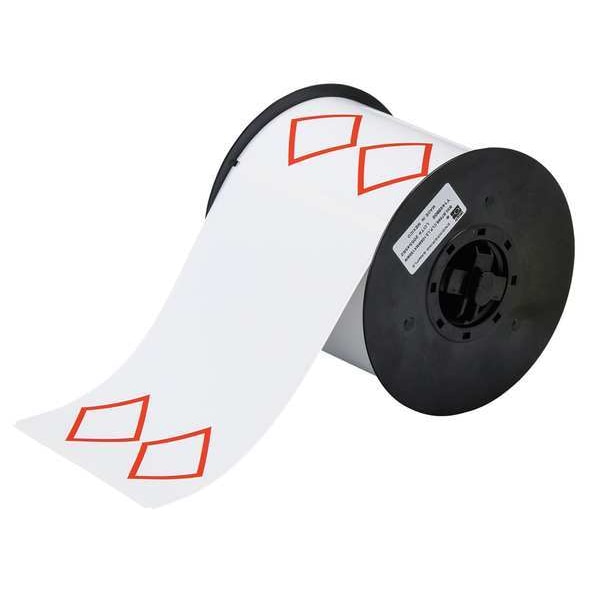 Brady Thermal Transfer Label, Red on White, Labels/Roll: 200 - B30-262-7569-CLP2