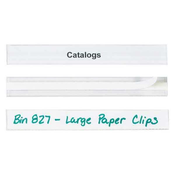 Hol-Dex Hol-Dex Self-Adhesive Plastic Label Holder, 3/4" x 6", Clear, 12/Case - LH111