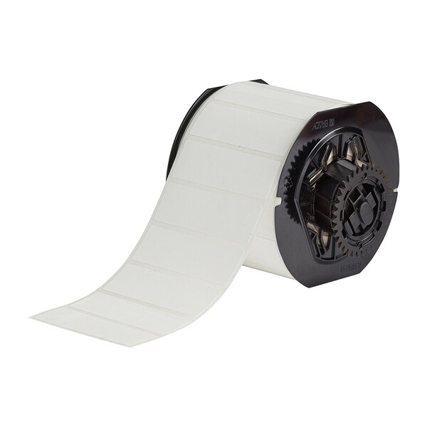 Brady B33 Series Weather Resistant Outdoor Polyester Labels 1 in H x 3 in W WT 1500/RL - B33-18-8591-WT