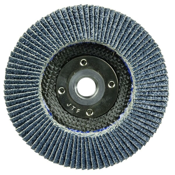 Weiler 4-1/2" Tiger Paw Density Flap Disc, Angled (TY29), 40Z, 5/8"-11 UNC - 51065