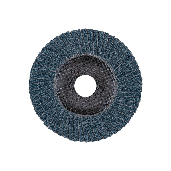 Pferd 4-1/2" x 5/8-11 Thd. POLIFAN Flap Disc - Z SG POWER STEELOX, Zirconia, 36 Grit, Flat - 62273