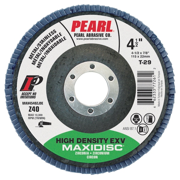 Pearl EXV High Density ZC Maxidisc 4-1/2 in. x 7/8 Z80 T-29 - MAX4580ZJ9E