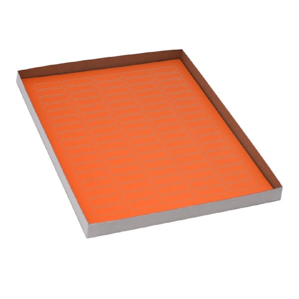 Globe Scientific Label Sheets, Cryo, 33x13mm, for 1.5-2mL Tubes, 20 Sheets, 85 Labels per Sheet, Orange, 1700PK - LCS-33X13N