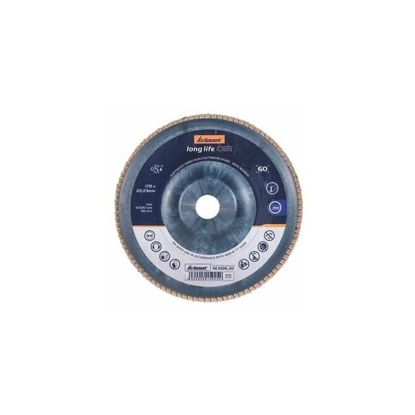 Garant Ceramic Flap Disc, Dia: 178 mm, Grit: 60 - 565226 60