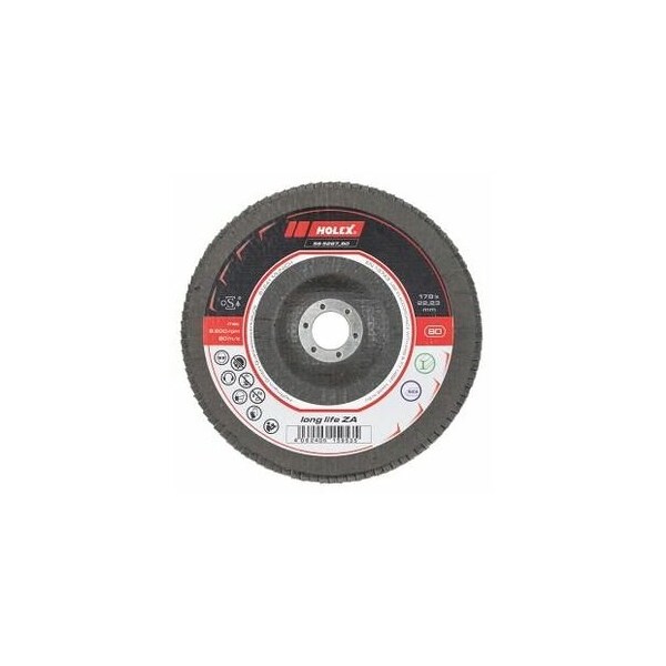 Holex Long Life ZA Flap Disc, Dia: 178 mm, Grit: 80 - 565287 80