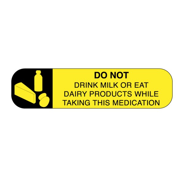 Nevs Do Not Drink Milk Or Eat Dairy Products' 3/8" x 1-1/2" - PAUX-27