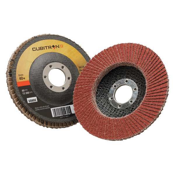 3M Cubitron Flap Disc, T27, 4-1/2in. x 7/8in., 40 - 7000148181