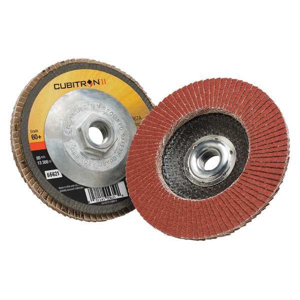 3M Cubitron Flap Disc, T29, 4-1/2in. x 5/8-11, 60 - 7100032359