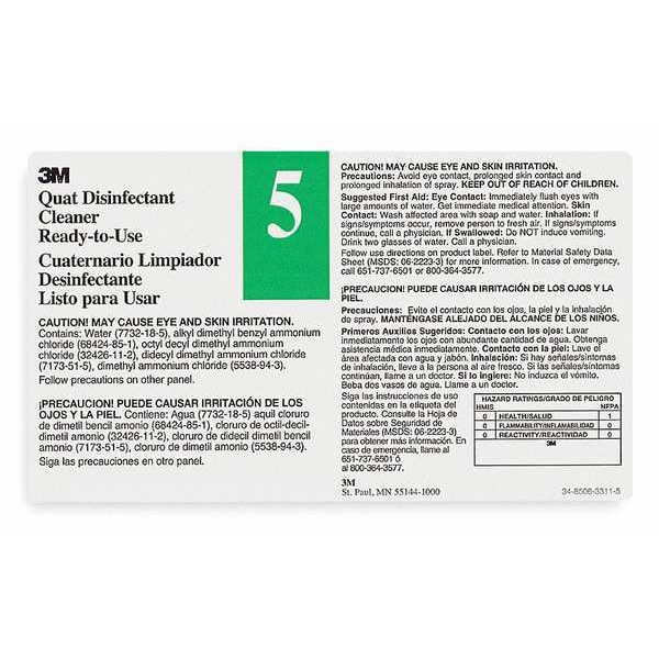 Tolco Secondary Label, Black, Green/White, PK12 - 340405